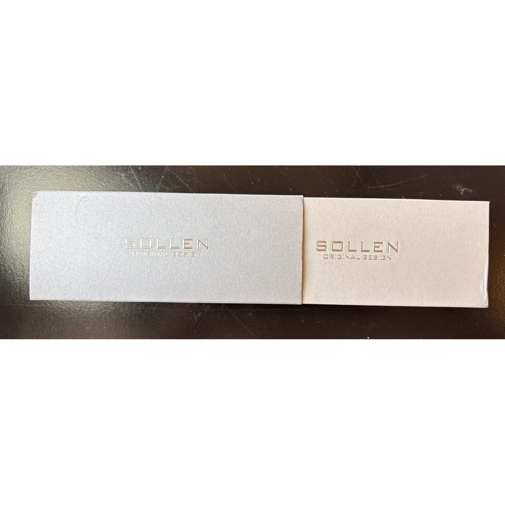 SOLLEN Men's Quartz Watch New In Box Black Dial Silver Mesh Band W/Tool (19)